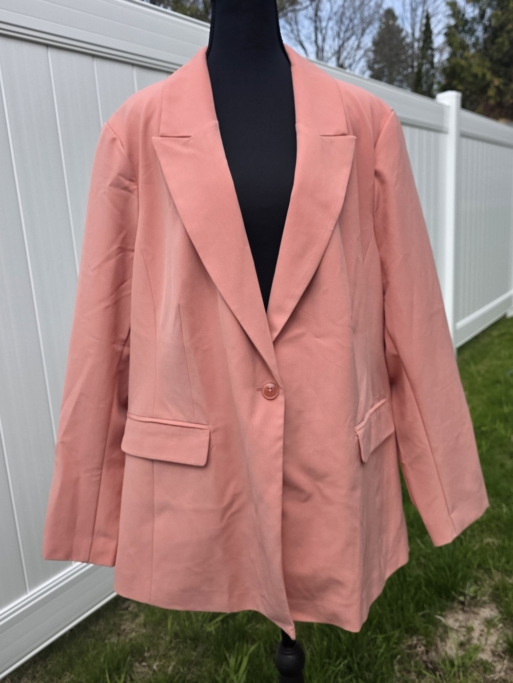 Lane Bryant Peach Blazer Size 26 Plus Size Career Jacket